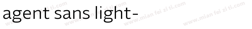 agent sans light字体转换